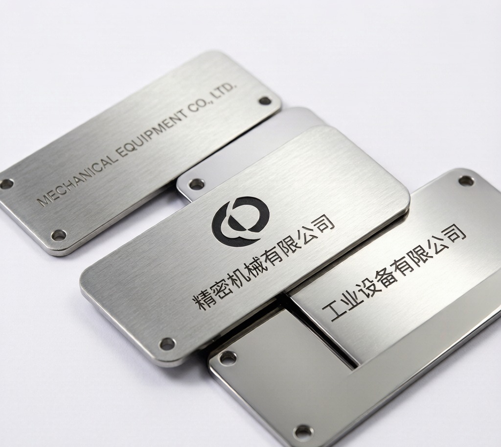 Metal Nameplates: Laser Engraved, Screen Printed, and Anodized Identification Plates - Huaxiao precision manufacturing